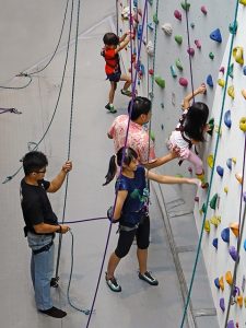 family fitness climbing
